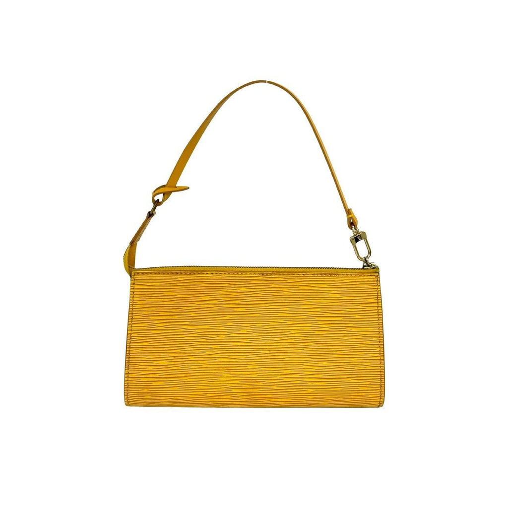Louis Vuitton Vintage Pochette Epi Leather Handbag Yellow — view 3