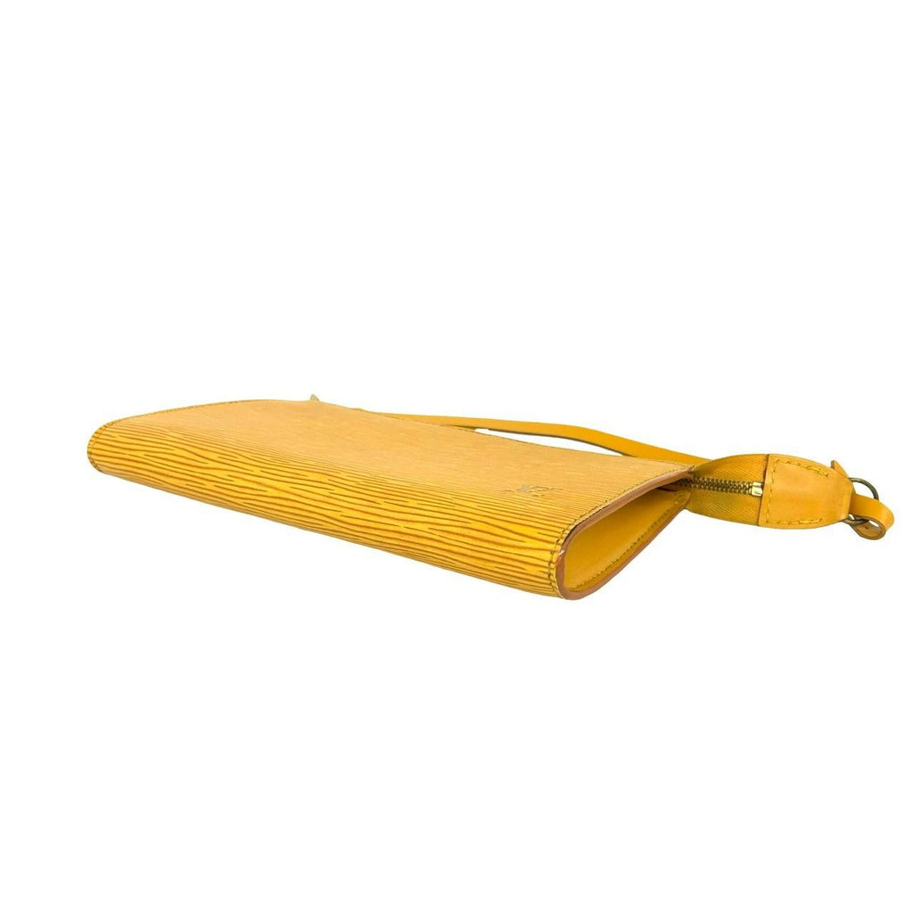 Louis Vuitton Vintage Pochette Epi Leather Handbag Yellow — view 8