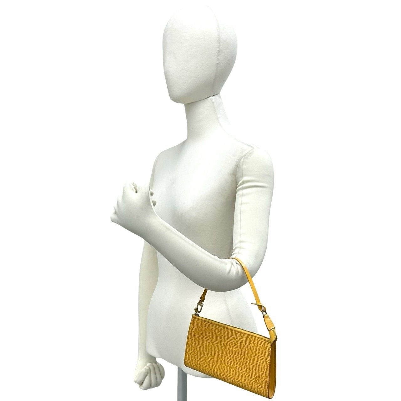 Louis Vuitton Vintage Pochette Epi Leather Handbag Yellow — view 2