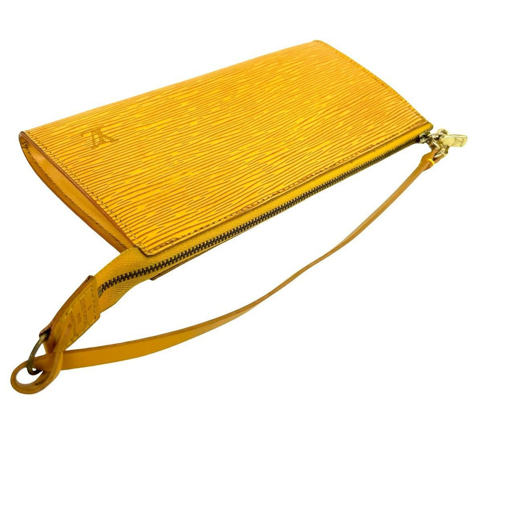 Louis Vuitton Vintage Pochette Epi Leather Handbag Yellow — view 4