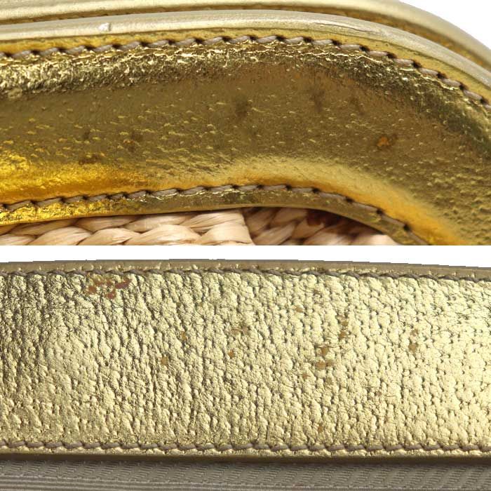 Prada Sutro Bag Handbag Beige Gold Second — view 9