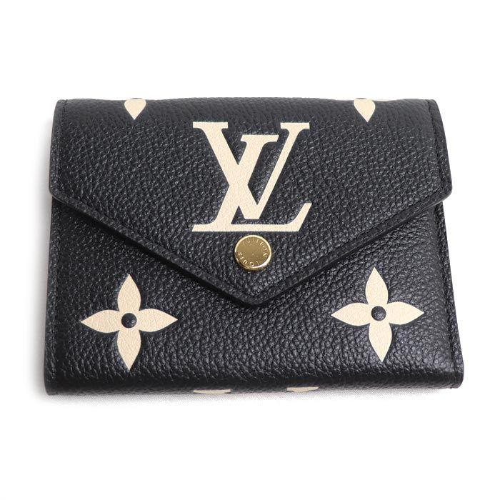Louis Vuitton Victory Tri Foldwallet Bicolor Empreinte Black