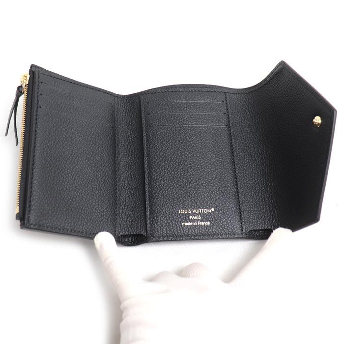 Louis Vuitton Victory Tri Foldwallet Bicolor Empreinte Black — view 3