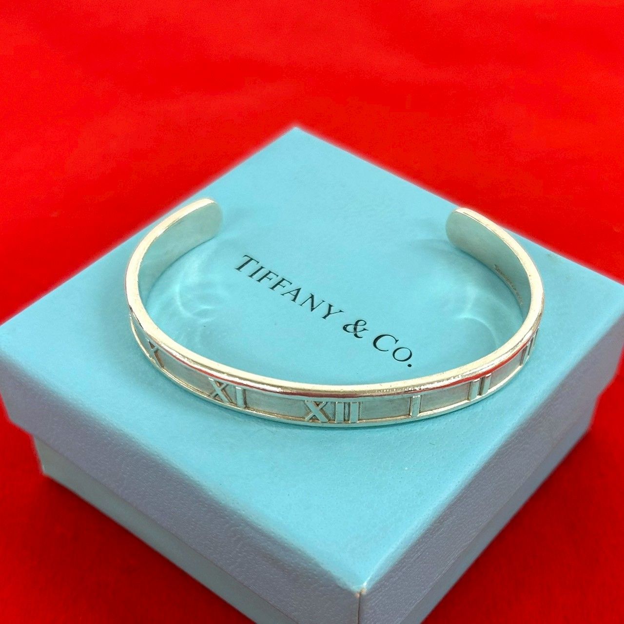 Tiffany & Co Vintage Atlas Bangle 925 Sterling Silver Bracelet