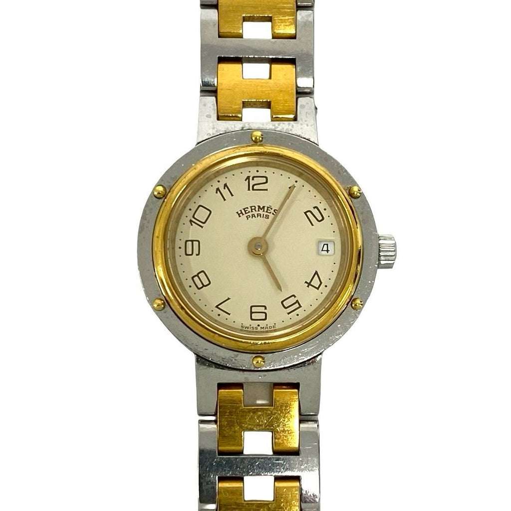 Hermes Clipper Stainless Kuo Watch Gold Silver — view 4