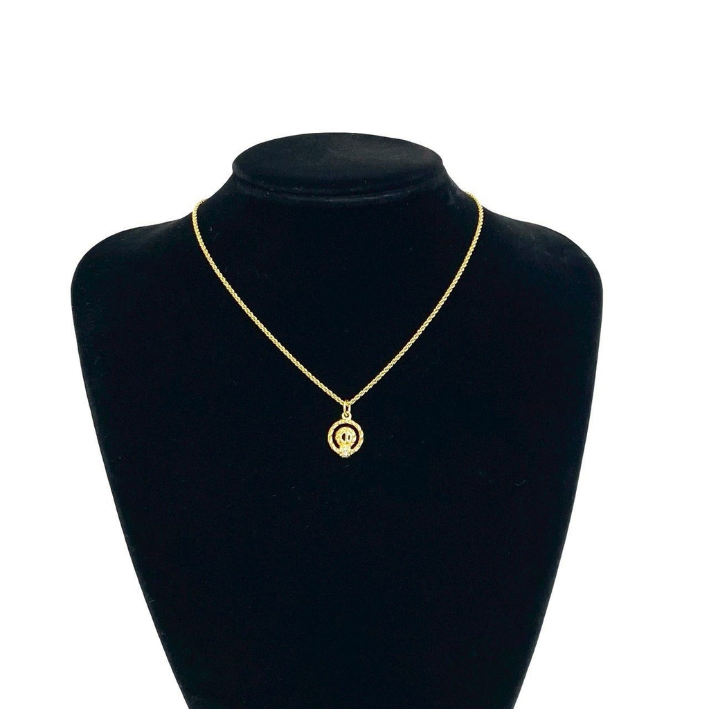 Dior Vintage CD Logo Chain Necklace Gold — view 2