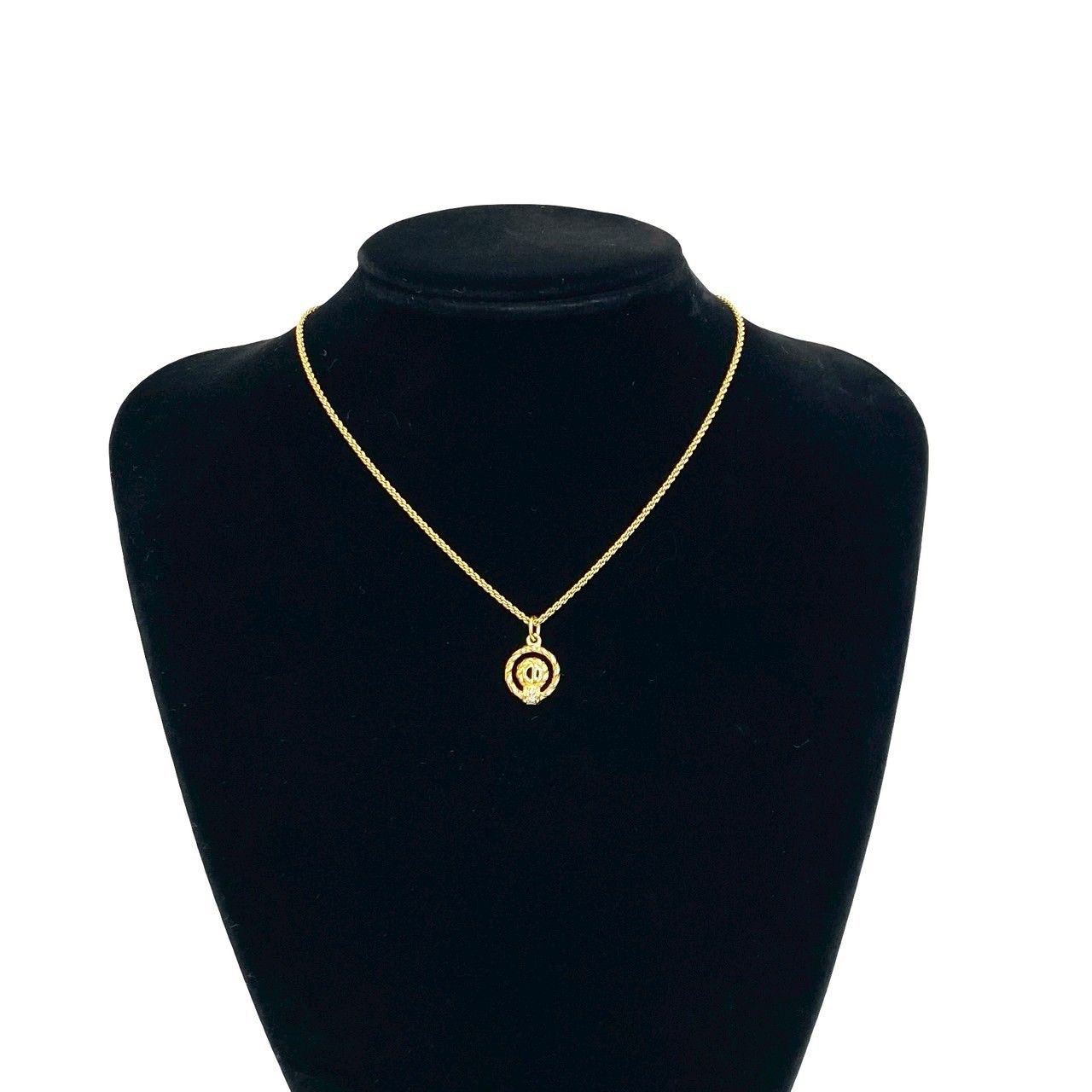 Dior Vintage CD Logo Chain Necklace Gold — view 2