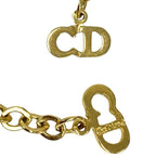 Dior Vintage CD Logo Chain Necklace Gold — view 3