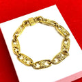 Celine Vintage Triomphe Logo Chain Bracelet Gold