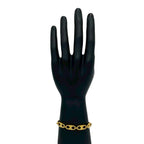 Celine Vintage Triomphe Logo Chain Bracelet Gold — view 2