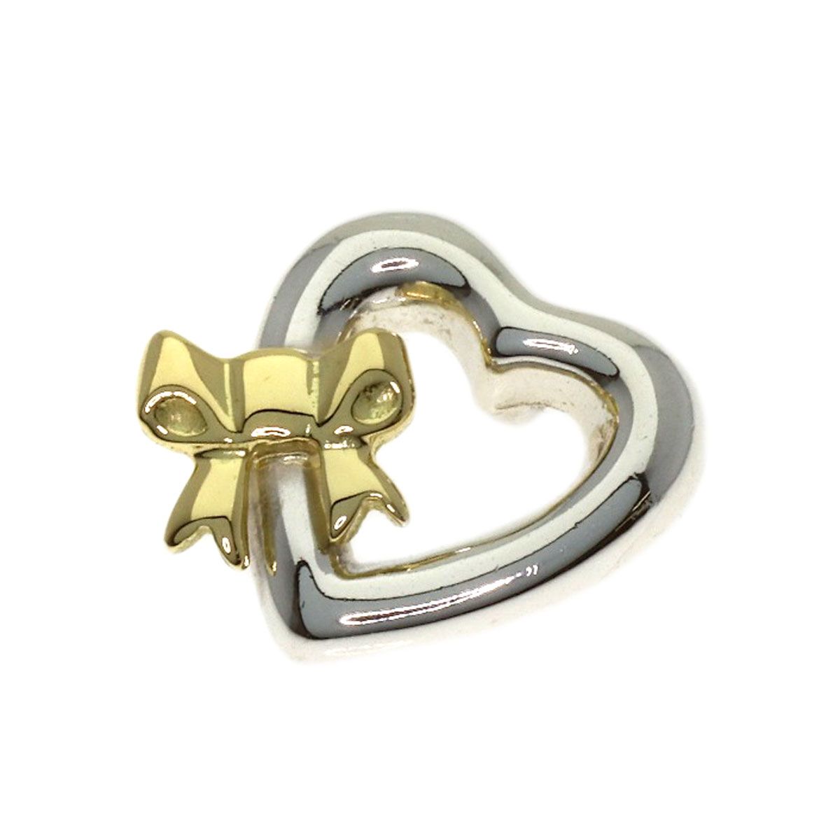 Tiffany & Co Heart Ribbon Pendant 18k Yellow Gold