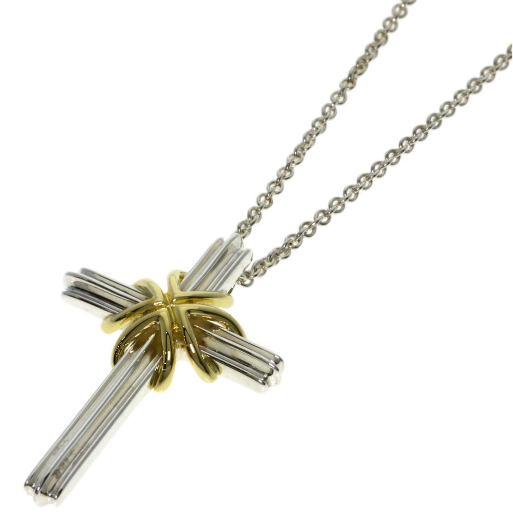 Tiffany & Co Signature Cross Necklace 18k Yellow Gold