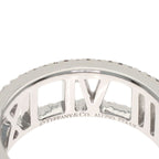 Tiffany & Co Atlas Open Full Edge Diamond Ring 18k White Gold — view 5