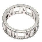 Tiffany & Co Atlas Open Full Edge Diamond Ring 18k White Gold — view 4
