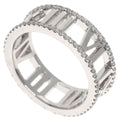 Tiffany & Co Atlas Open Full Edge Diamond Ring 18k White Gold