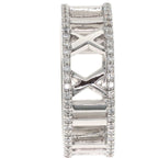 Tiffany & Co Atlas Open Full Edge Diamond Ring 18k White Gold — view 7