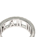 Tiffany & Co Atlas Open Full Edge Diamond Ring 18k White Gold — view 9
