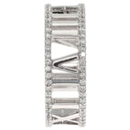 Tiffany & Co Atlas Open Full Edge Diamond Ring 18k White Gold — view 3