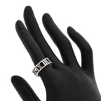 Tiffany & Co Atlas Open Full Edge Diamond Ring 18k White Gold — view 6