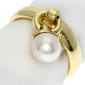 Tiffany & Co Doorknock Pearl Ring 18k Yellow Gold