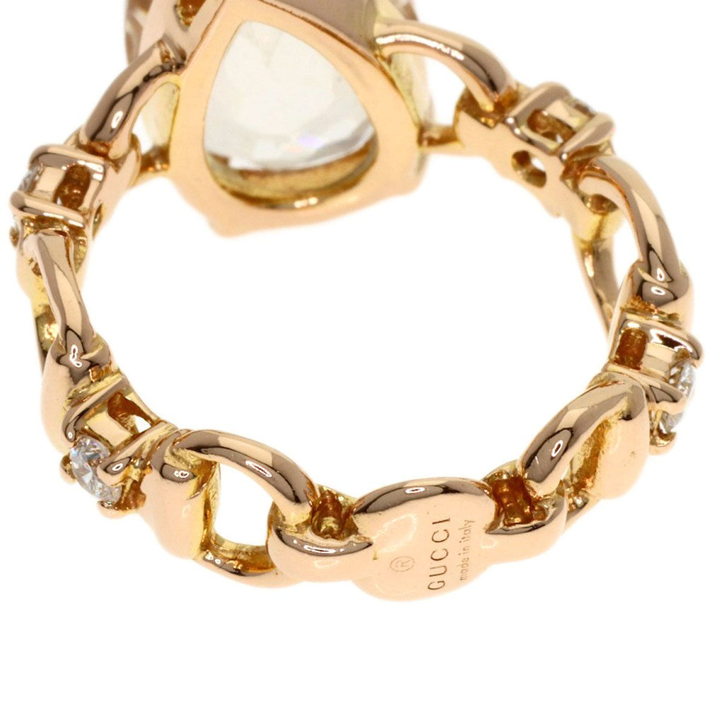 Gucci White Topaz Diamond Ring 18k Pink Gold — view 6