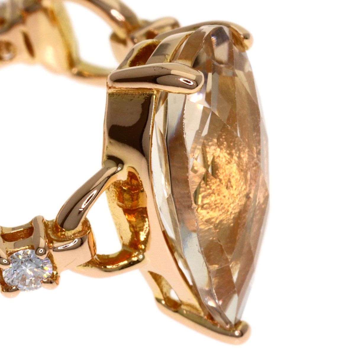 Gucci White Topaz Diamond Ring 18k Pink Gold — view 8