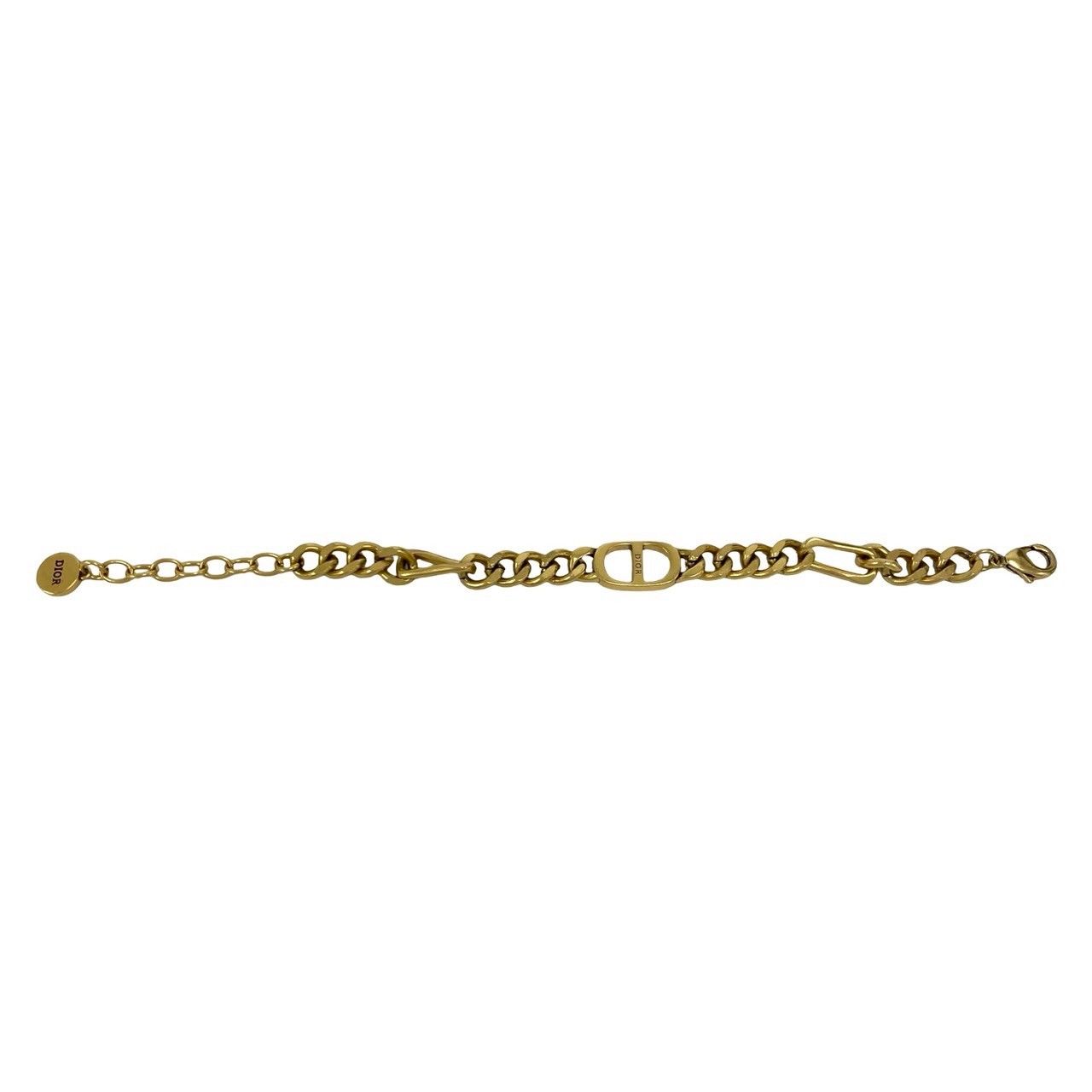 Dior CD Logo Motif Chain Bracelet Gold — view 5