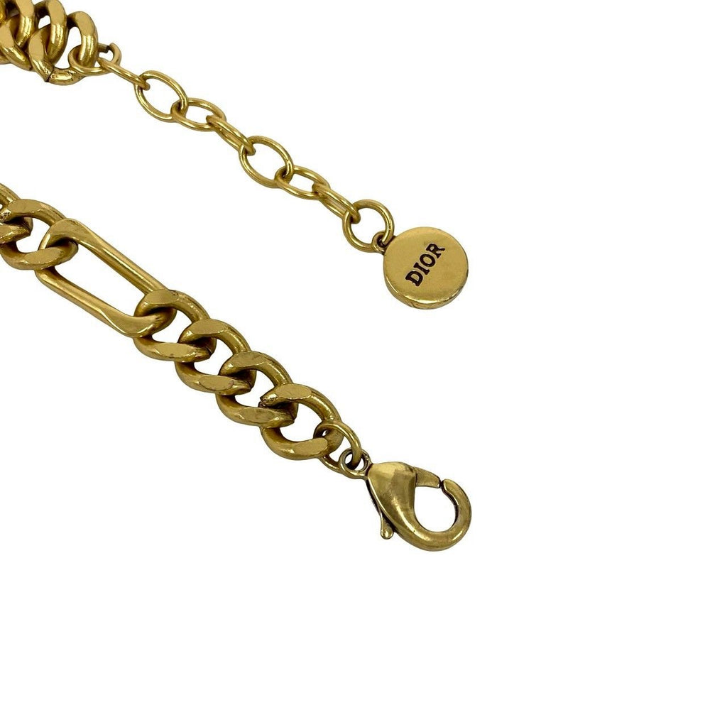 Dior CD Logo Motif Chain Bracelet Gold — view 4