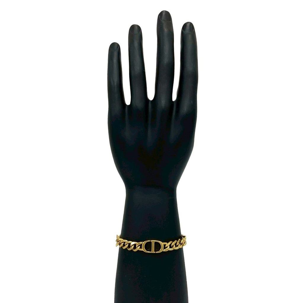 Dior CD Logo Motif Chain Bracelet Gold — view 2