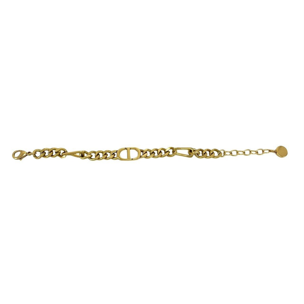 Dior CD Logo Motif Chain Bracelet Gold — view 6