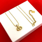 Dior Vintage CD Logo Motif Necklace Gold