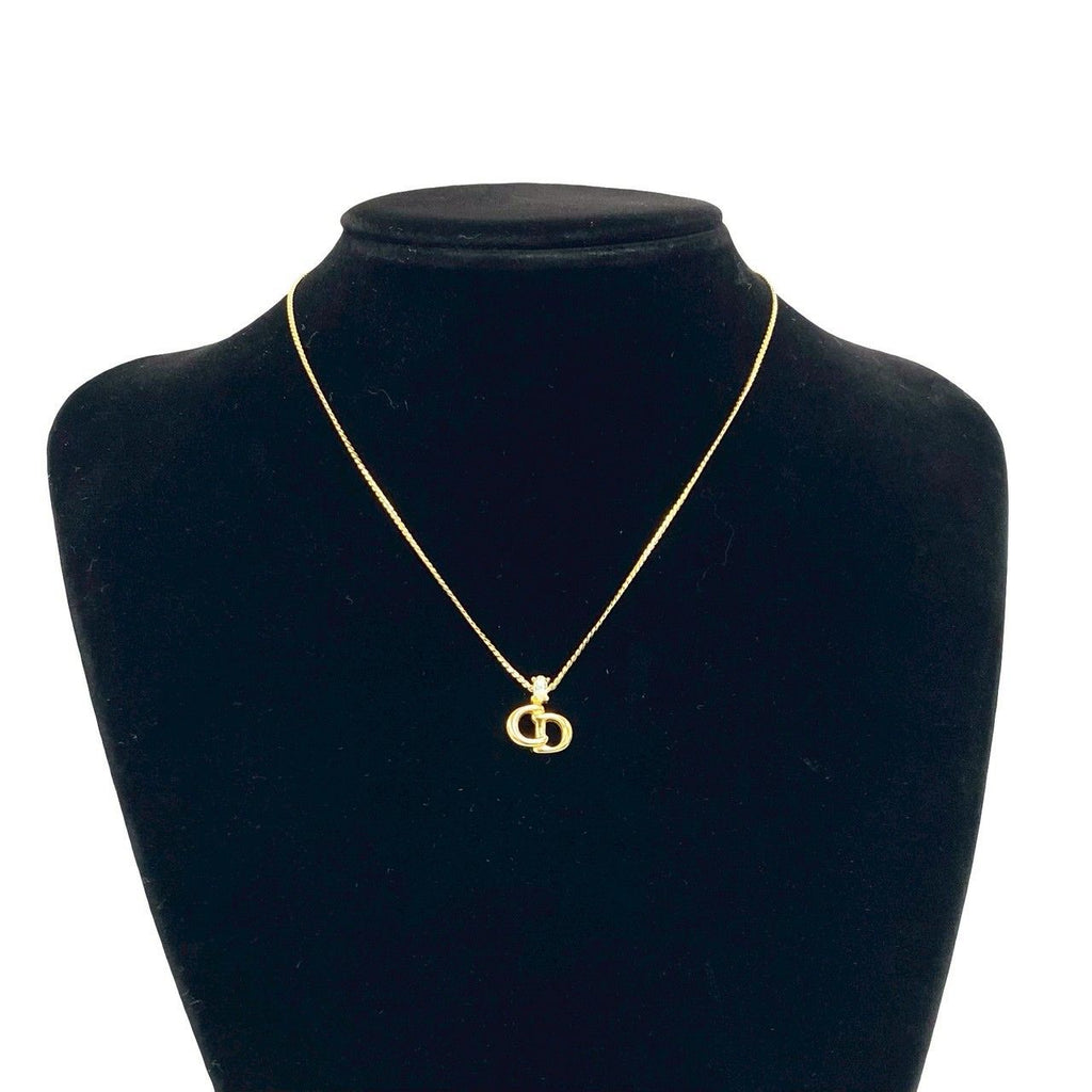 Dior Vintage CD Logo Motif Necklace Gold — view 2