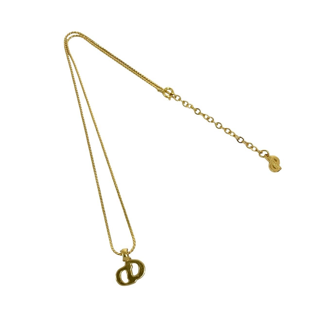 Dior Vintage CD Logo Motif Necklace Gold — view 5