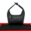 Loewe Anagram Logo Leather Tassel Shoulder Bag Mini Tote Black