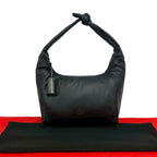 Loewe Anagram Logo Leather Tassel Shoulder Bag Mini Tote Black