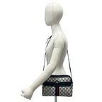 Gucci Vintage Sherry Line Leather Shoulder Bag Pochette Navy — view 2