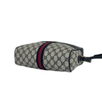 Gucci Vintage Sherry Line Leather Shoulder Bag Pochette Navy — view 8