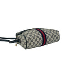 Gucci Vintage Sherry Line Leather Shoulder Bag Pochette Navy — view 7