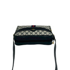 Gucci Vintage Sherry Line Leather Shoulder Bag Pochette Navy — view 4