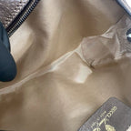 Gucci Vintage Sherry Line GG Logo Leather Shoulder Bag Brown — view 9