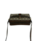 Gucci Vintage Sherry Line GG Logo Leather Shoulder Bag Brown — view 4