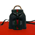 Gucci Vintage Bamboo Sherry Line Leather Mini Backpack Black