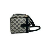 Gucci Vintage GG Logo Leather Mini Boston Bag Navy — view 6