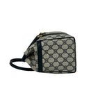 Gucci Vintage GG Logo Leather Mini Boston Bag Navy — view 5