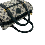Gucci Vintage GG Logo Leather Mini Boston Bag Navy — view 4