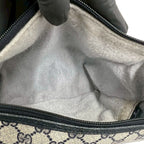 Gucci Vintage GG Logo Leather Mini Boston Bag Navy — view 9