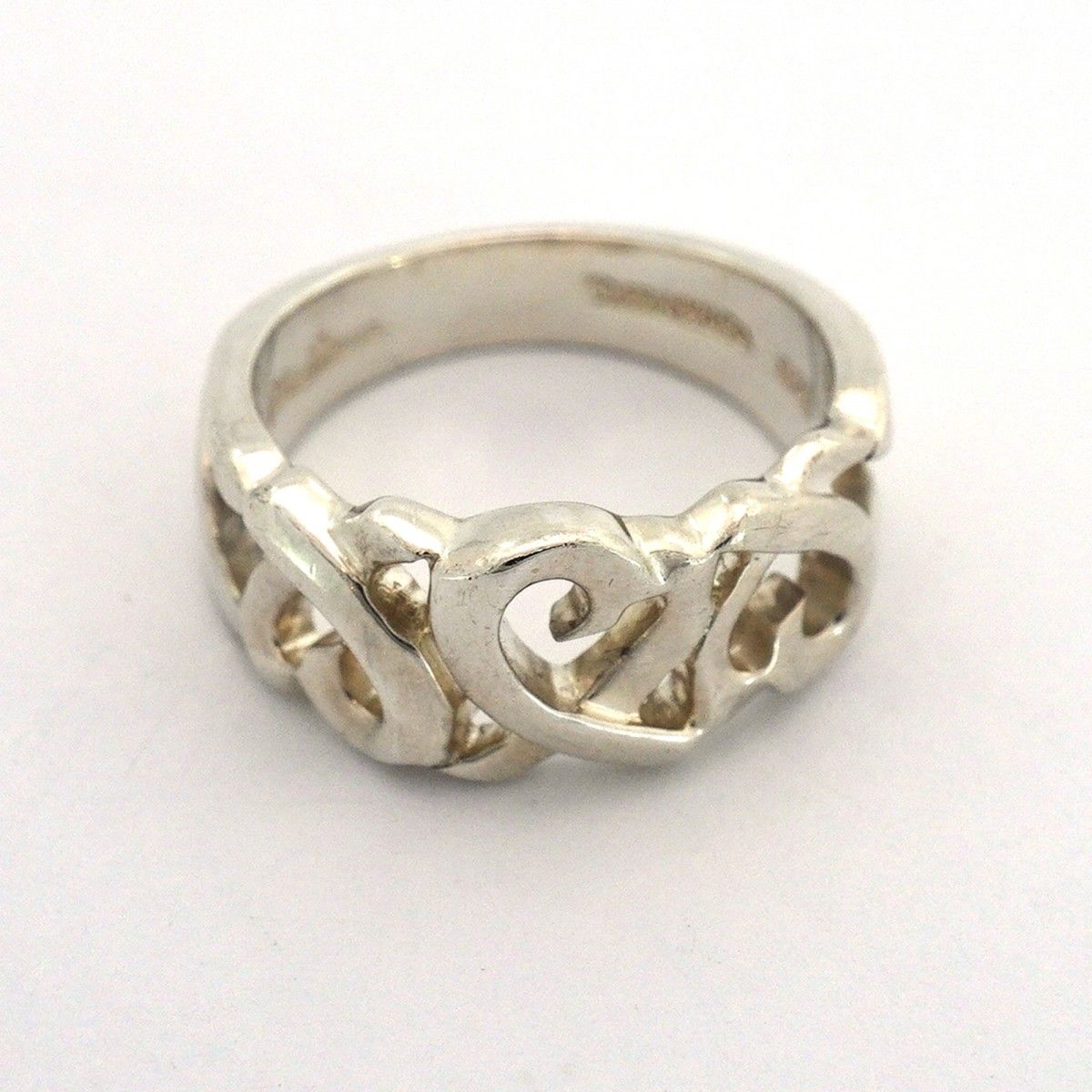 Tiffany & Co Ring Tripleloving Heart 925 Sterling Silver — view 3