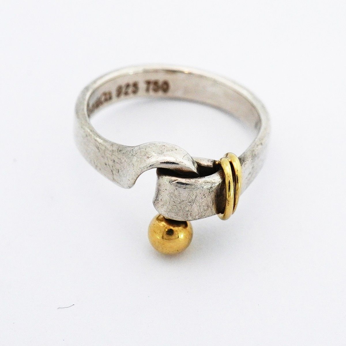 Tiffany & Co Ring Hook &eye 18k Yellow Gold 925 Sterling Silver — view 3