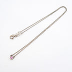 Tiffany & Co Necklace by the Yard 925 Sterling Silver Pink Saffiano — view 3
