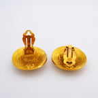 Chanel Earrings Vintage CC Logo Round — view 3